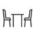 ikona stół i krzesła